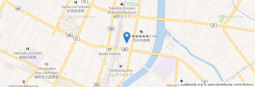 Mapa de ubicacion de 順和保育園 en 日本, 福冈县, 福冈市, 东区.