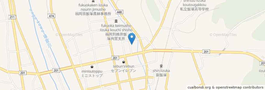 Mapa de ubicacion de 飯塚聖母幼稚園 en Japan, Präfektur Fukuoka, 飯塚市.