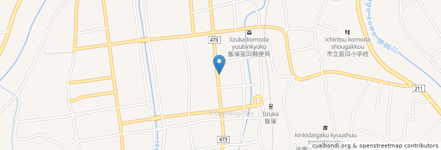 Mapa de ubicacion de 飯塚菰田郵便局 en 日本, 福冈县, 饭冢市.