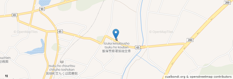 Mapa de ubicacion de 飯塚警察署筑穂交番 en 日本, 福冈县, 饭冢市.