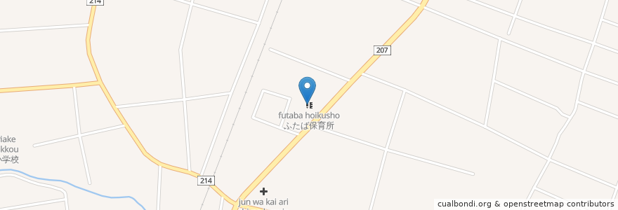 Mapa de ubicacion de ふたば保育所 en اليابان, 佐賀県, 杵島郡, 白石町.