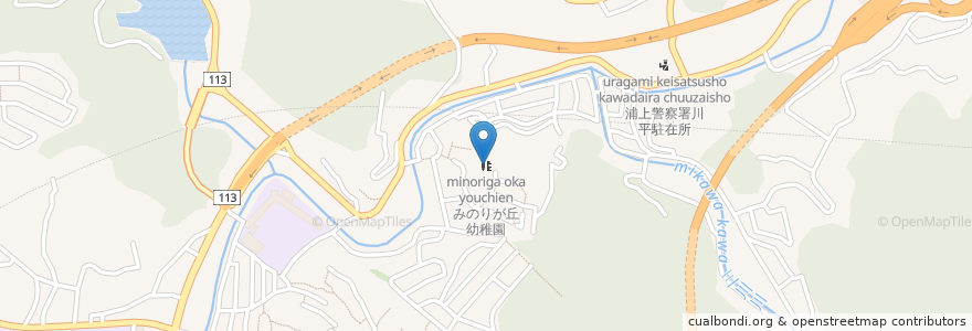 Mapa de ubicacion de みのりが丘幼稚園 en Japón, Prefectura De Nagasaki, 長崎市.