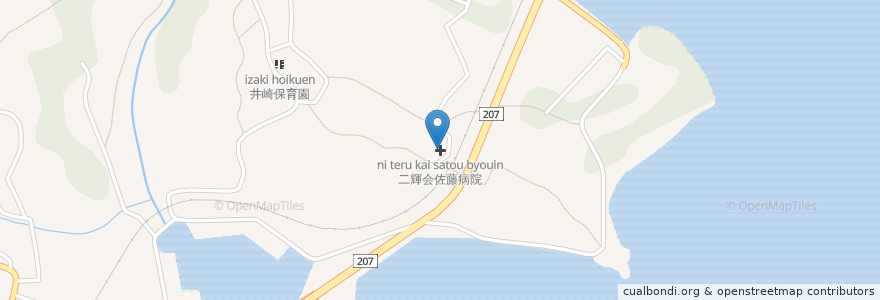 Mapa de ubicacion de 二輝会佐藤病院 en 日本, 长崎县, 谏早市.