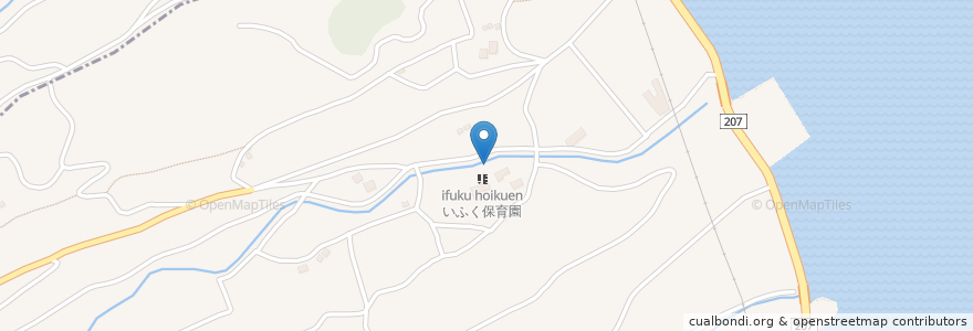 Mapa de ubicacion de 伊福児童館 en Japón, Prefectura De Saga, 藤津郡, 太良町.