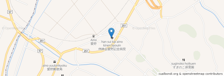 Mapa de ubicacion de 伴帥会愛野記念病院 en Japon, Préfecture De Nagasaki, 雲仙市.