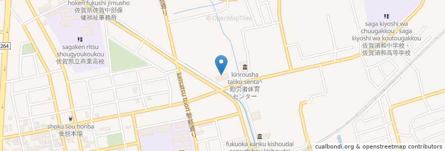 Mapa de ubicacion de 佐賀広域消防局 en Japón, Prefectura De Saga, 佐賀市.