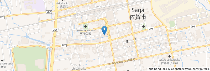 Mapa de ubicacion de 佐賀社会保険事務局 en 日本, 佐賀県, 佐賀市.