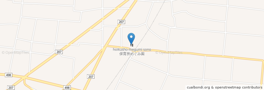 Mapa de ubicacion de 保育所めぐみ園 en اليابان, 佐賀県, 鹿島市.