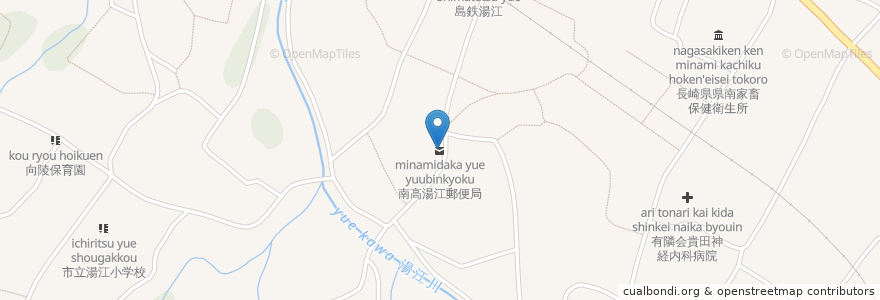 Mapa de ubicacion de 南高湯江郵便局 en ژاپن, 長崎県, 島原市.