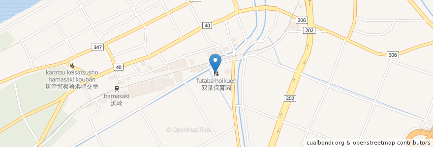 Mapa de ubicacion de 双葉保育園 en Japan, Präfektur Saga, 唐津市.