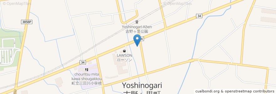 Mapa de ubicacion de 吉野ケ里公園駅前簡易郵便局 en 日本, 佐賀県, 神埼郡, 吉野ヶ里町.