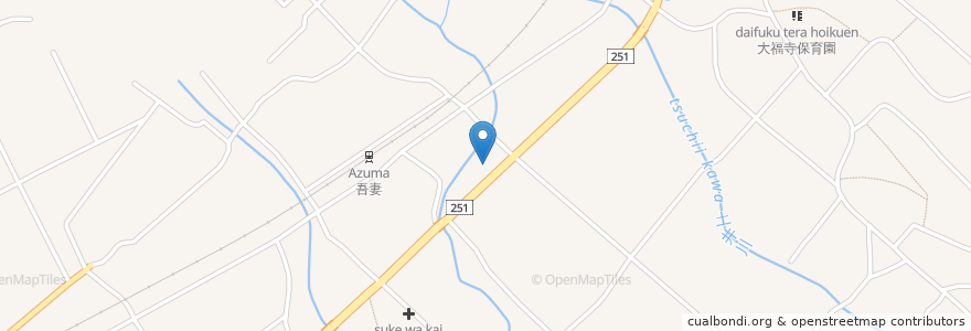 Mapa de ubicacion de 吾妻郵便局 en 日本, 長崎県, 雲仙市.