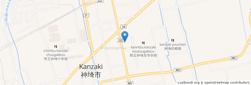 Mapa de ubicacion de 啓祐会神埼病院 en Japan, Saga Prefecture, Kanzaki.