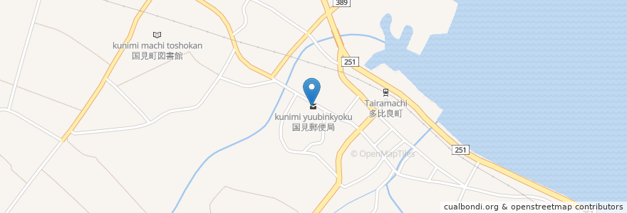 Mapa de ubicacion de 国見郵便局 en Japan, Präfektur Nagasaki, 雲仙市.