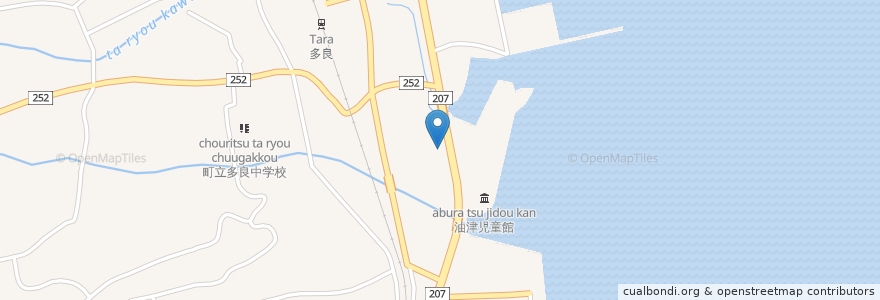 Mapa de ubicacion de 多良郵便局 en Japão, 佐賀県, 藤津郡, 太良町.