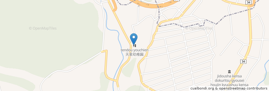 Mapa de ubicacion de 天童幼稚園 en 日本, 长崎县, 长崎市.