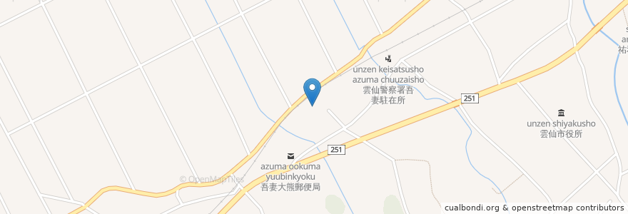 Mapa de ubicacion de 市立大塚小学校 en Japón, Prefectura De Nagasaki, 雲仙市.