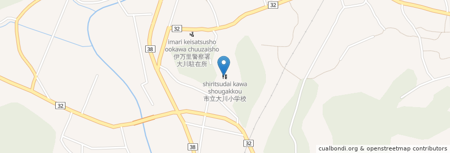 Mapa de ubicacion de 市立大川小学校 en Япония, Сага, 伊万里市.