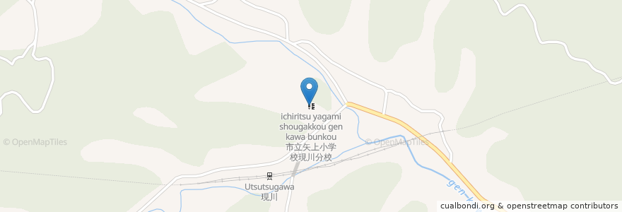 Mapa de ubicacion de 市立矢上小学校現川分校 en Giappone, Prefettura Di Nagasaki, 長崎市.