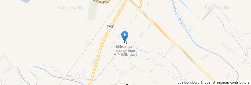 Mapa de ubicacion de 市立鶴田小学校 en ژاپن, 長崎県, 雲仙市.