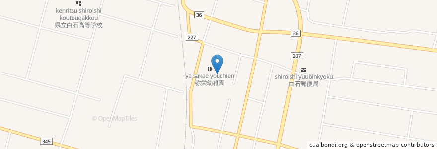 Mapa de ubicacion de 弥栄郷土図書館(併稱・山口良忠判事記念図書館) en Japón, Prefectura De Saga, 杵島郡, 白石町.