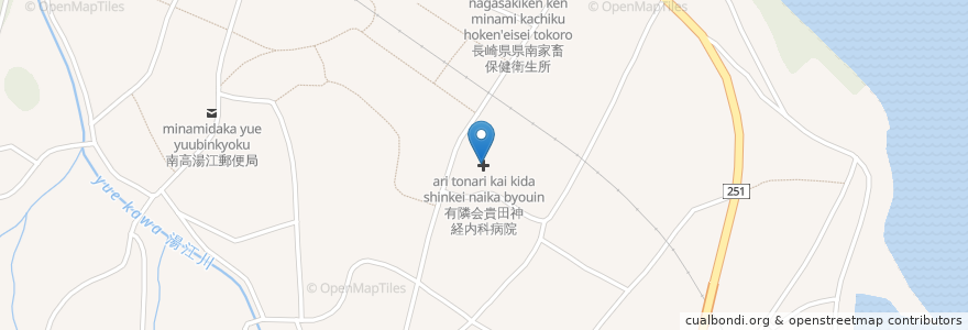 Mapa de ubicacion de 有隣会貴田神経内科病院 en 日本, 长崎县, 岛原市.
