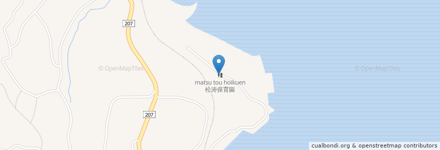 Mapa de ubicacion de 松涛保育園 en 日本, 佐賀県, 藤津郡, 太良町.