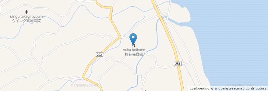 Mapa de ubicacion de 桜花保育園 en اليابان, ناغاساكي, 島原市.