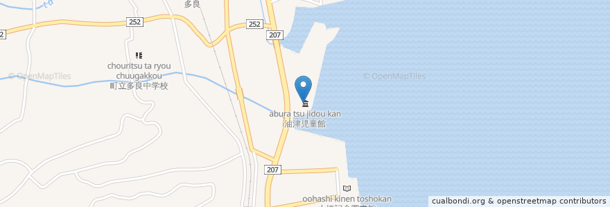 Mapa de ubicacion de 油津児童館 en 日本, 佐賀県, 藤津郡, 太良町.