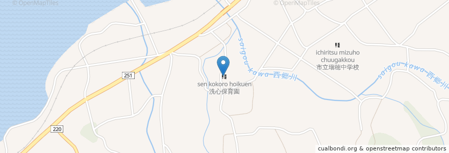 Mapa de ubicacion de 洗心保育園 en 日本, 长崎县, 云仙市.
