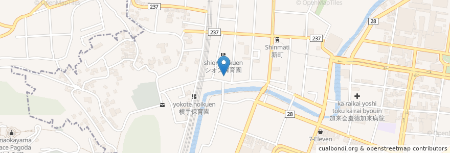 Mapa de ubicacion de 熊本泌尿器科病院 en Japon, Préfecture De Kumamoto, 熊本市, 中央区.
