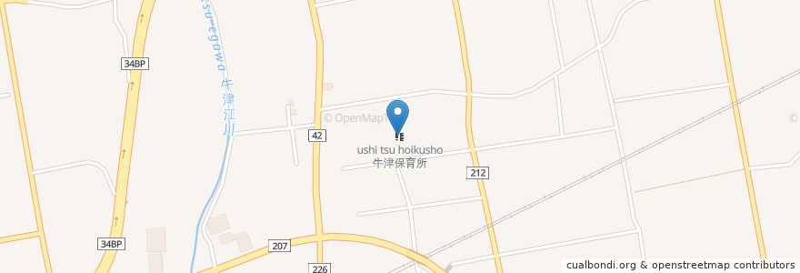 Mapa de ubicacion de 牛津保育所 en 日本, 佐賀県, 小城市.