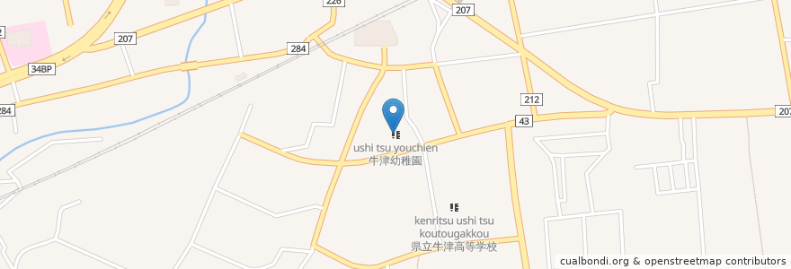 Mapa de ubicacion de 牛津幼稚園 en Japón, Prefectura De Saga, 小城市.