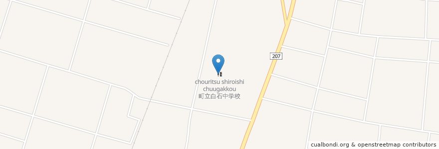 Mapa de ubicacion de 町立白石中学校 en Japón, Prefectura De Saga, 杵島郡, 白石町.