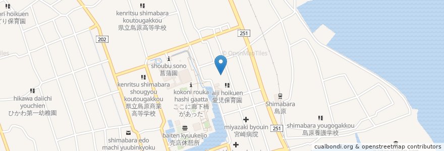 Mapa de ubicacion de 聖和幼稚園 en 日本, 长崎县, 岛原市.