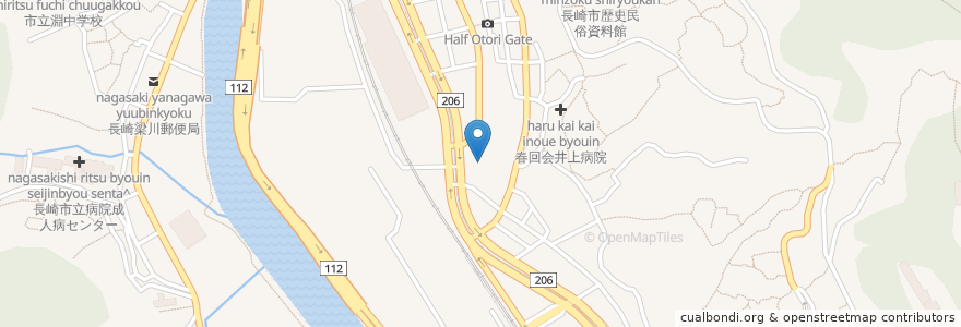 Mapa de ubicacion de 聖徳保育園 en 日本, 長崎県, 長崎市.