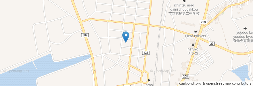 Mapa de ubicacion de 荒尾警察署荒尾駅前交番 en 日本, 熊本県, 荒尾市.