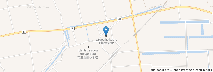 Mapa de ubicacion de 西郷保育所 en Japan, 佐賀県, 神埼市.