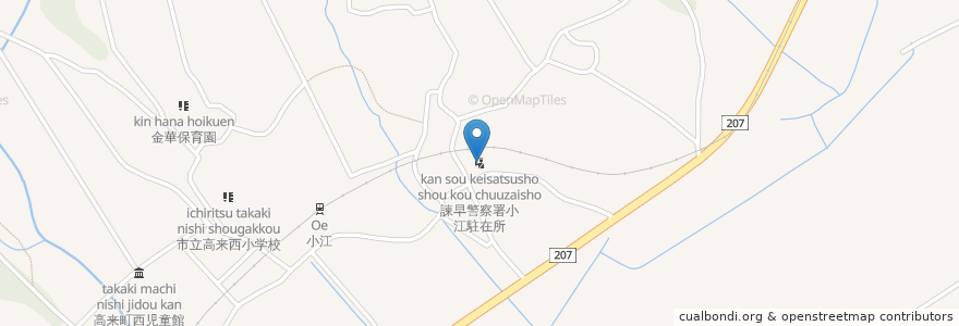 Mapa de ubicacion de 諫早警察署小江駐在所 en 일본, 나가사키현, 諫早市.