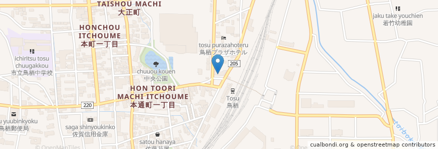 Mapa de ubicacion de 都市再生機構鳥栖都市開発事務所 en Japonya, 佐賀県, 鳥栖市.