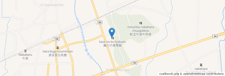 Mapa de ubicacion de 風の子保育園 en Japan, Präfektur Saga, 三養基郡, みやき町.