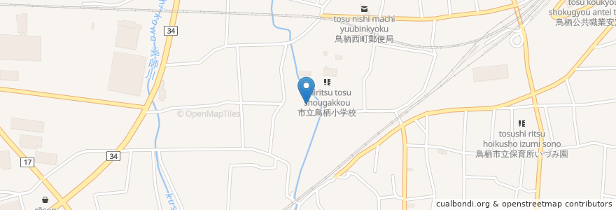 Mapa de ubicacion de 鳥栖ルンビニ幼稚園 en 日本, 佐賀県, 鳥栖市.