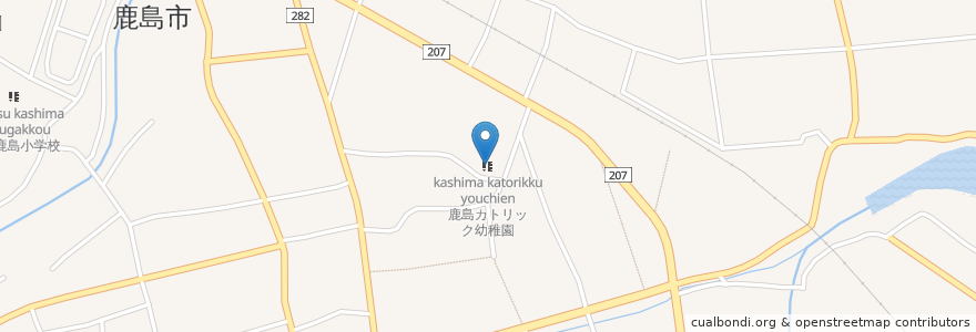 Mapa de ubicacion de 鹿島カトリック幼稚園 en اليابان, 佐賀県, 鹿島市.