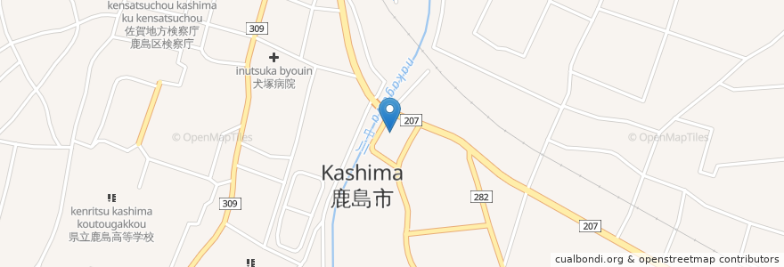 Mapa de ubicacion de 鹿島市民図書館 en Japan, Präfektur Saga, 鹿島市.