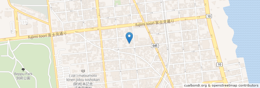 Mapa de ubicacion de さくらんぼ保育園 en Япония, Оита, 別府市.