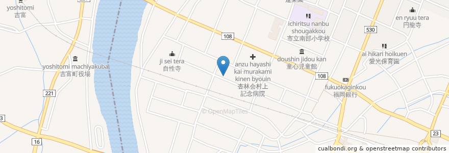Mapa de ubicacion de 中津新魚町郵便局 en Japan, Oita Prefecture, Nakatsu.