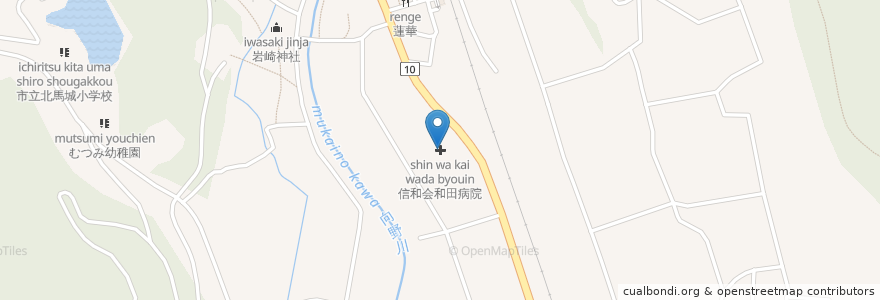 Mapa de ubicacion de 信和会和田病院 en 日本, 大分県, 宇佐市.