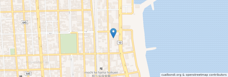 Mapa de ubicacion de 別府郵便局 en 日本, 大分県, 別府市.
