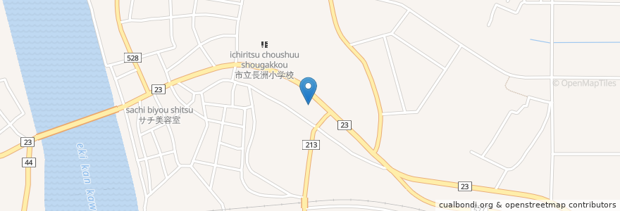 Mapa de ubicacion de 宇佐警察署長洲交番 en Japonya, 大分県, 宇佐市.