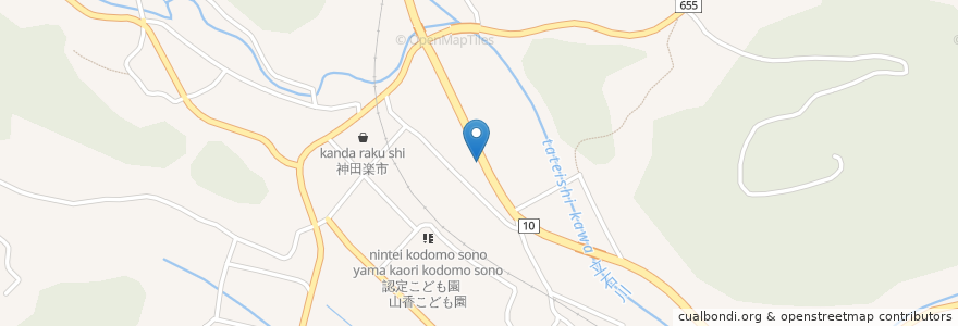 Mapa de ubicacion de 山香郵便局 en 日本, 大分県, 杵築市.